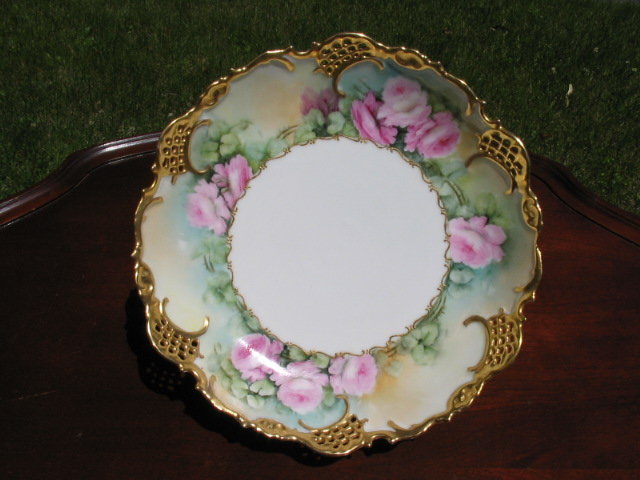 HANDPAINTED RETICULATED AUSTRIAN BOWL