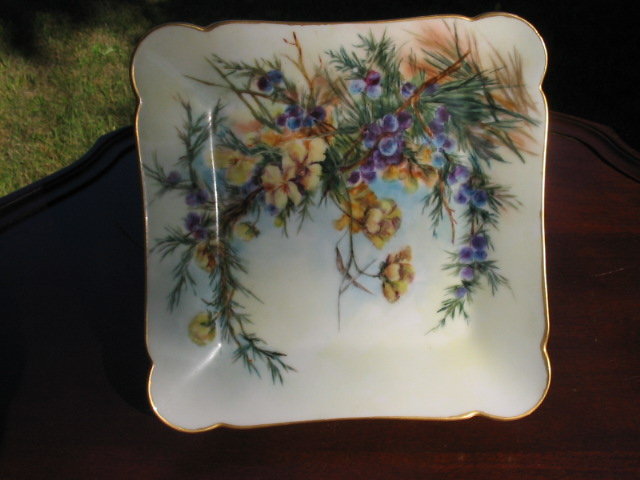 EARLY LIMOGES H. PAINTED PLATE