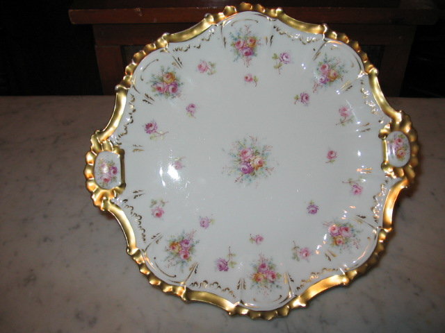 EARLY H. PAINTED LIMOGES CAKE SET