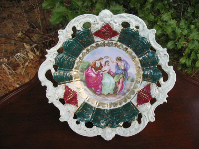 O S PRUSSIA A KAUFMANN DECORATED BOWL