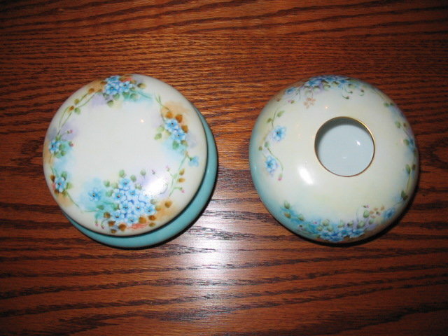 LIMOGES HAND PAINTED DRESSER SET
