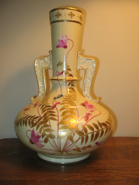 LARGE HAND PAINTED LIMOGES VASE