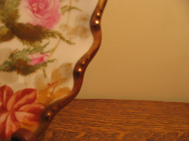 FAMOUS LIMOGES ARTIST ROSE PLATE