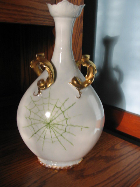 H. PAINTED J.P. LIMOGES ROSE VASE