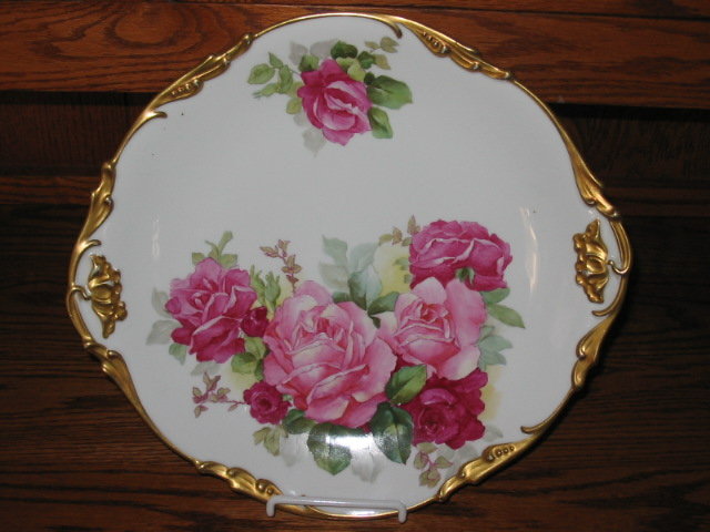 J.P. LIMOGES H. PAINTED PLACQUE/PLATE