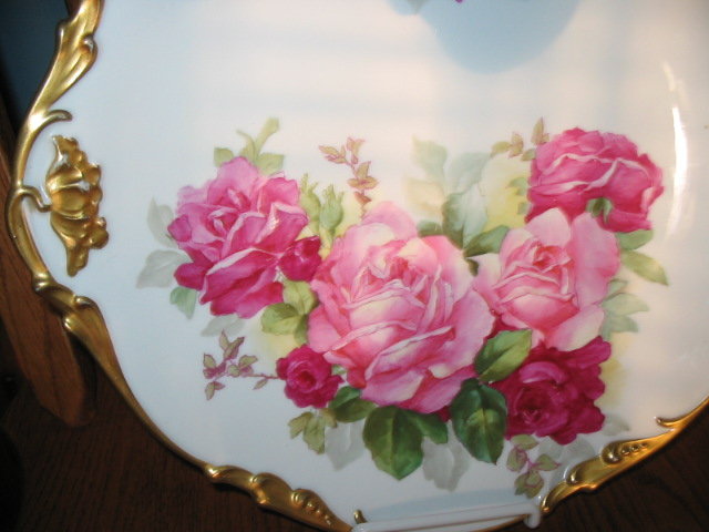 J.P. LIMOGES H. PAINTED PLACQUE/PLATE