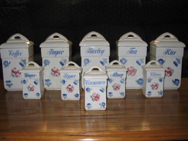 H. P. 10PC. GERMAN CANNISTER SET