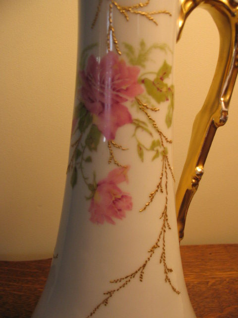 HAND PAINTED LIMOGES TANKARD