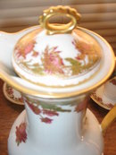 LIMOGES STUDIO HAND P. CHOC. SET