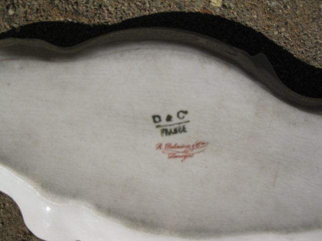 RARE LIMOGES H.PAINTED DESK SET