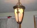 ANTIQUE SLAG HANGING LIGHT