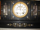 ANSONIA BLACK MARBLE CLOCK