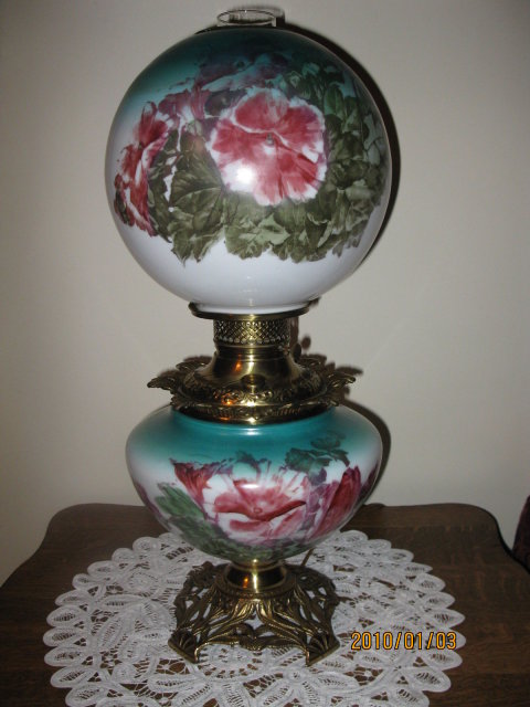 H. PAINTED GONE WITH THE WIND LAMP