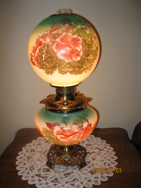 H. PAINTED GONE WITH THE WIND LAMP