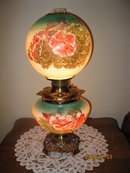H. PAINTED GONE WITH THE WIND LAMP