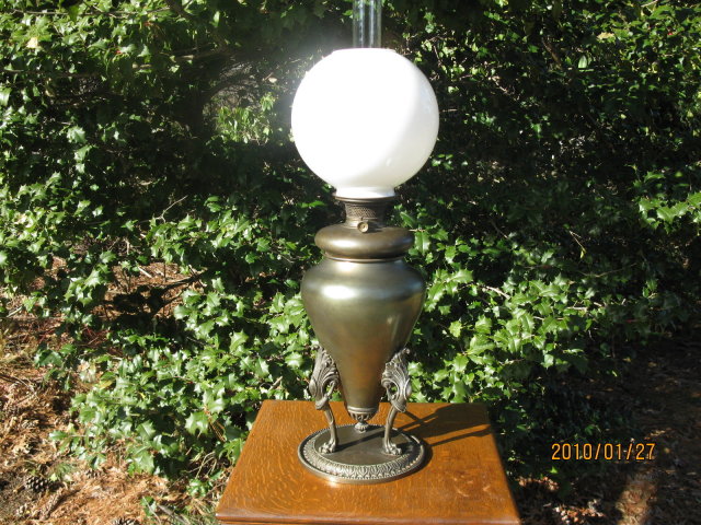 LARGE NAPOLEONIC BRADLEY AND HUBBARD TABLE LAMP