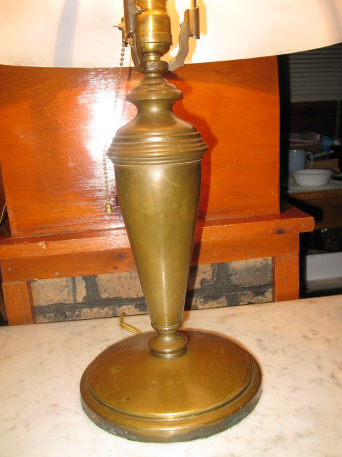 antique reverse painted lamp