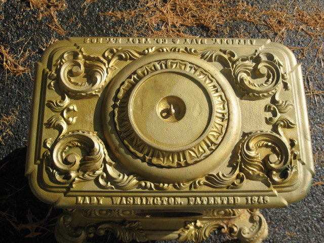 Antique 1848 cast iron parlor stove
