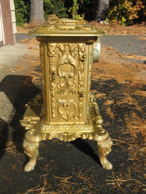 Antique 1848 cast iron parlor stove