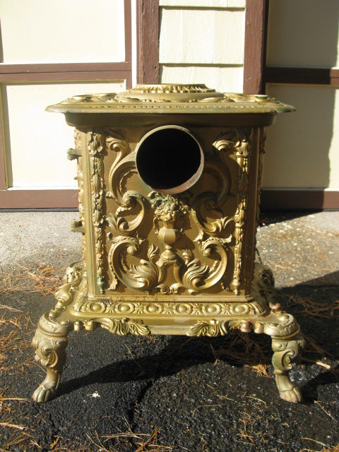 Antique 1848 cast iron parlor stove