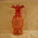 Fenton Diamond Optic Rose Overlay 9