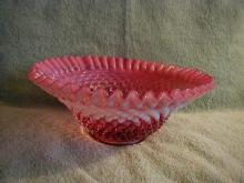 Fenton Hobnail Cranberry Opalescent 9