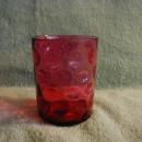 Fenton Ruby Overlay Thumbprint water set with 6 tumblers
