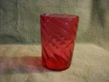 Fenton Ruby Overlay tumbler