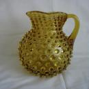 Hobbs, Brockunier Amber Hobnail Pitcher