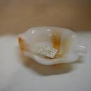 Akro Agate orange/white leaf ashtray