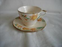 Star-like flower pattern Cup and saucer