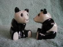 Pandas Salt and Pepper Shakers