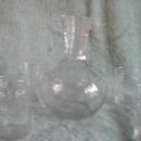 Carafe with six tumblers, Starburst etching