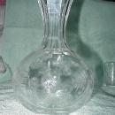 Carafe with six tumblers, Starburst etching