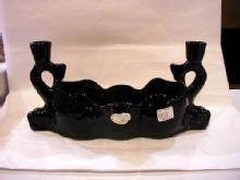 Camark Black Dolpin Candleholders / console bowl, Art Ware Deluxe