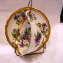 Violets cup and saucer, #377A