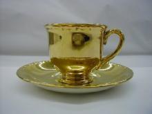 Georgian gold cup and saucer