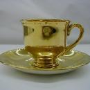 Georgian gold cup and saucer