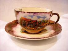 Lustre cup and saucer