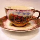 Lustre cup and saucer
