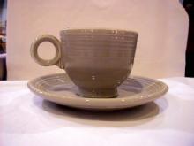 Fiesta Gray cup and saucer