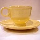 Fiesta yellow cup and saucer