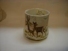 Unmarked Hand Painted (Deer) China Toothpick Holder