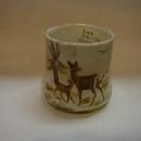Unmarked Hand Painted (Deer) China Toothpick Holder