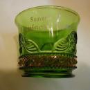 Green with gold Colorado Toothpick Holder, Souvenir of Denison IA