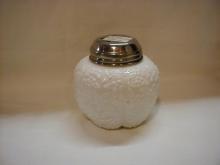 Forget-Me-Not sugar shaker, milk glass