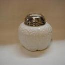 Forget-Me-Not sugar shaker, milk glass