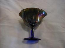 Fenton Ribbed Holly Amethyst compote