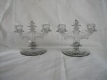 Tiffin No. 5831 pair candleholders