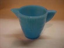 Akro Agate Stacked Disc & Interior Panel blue teapot